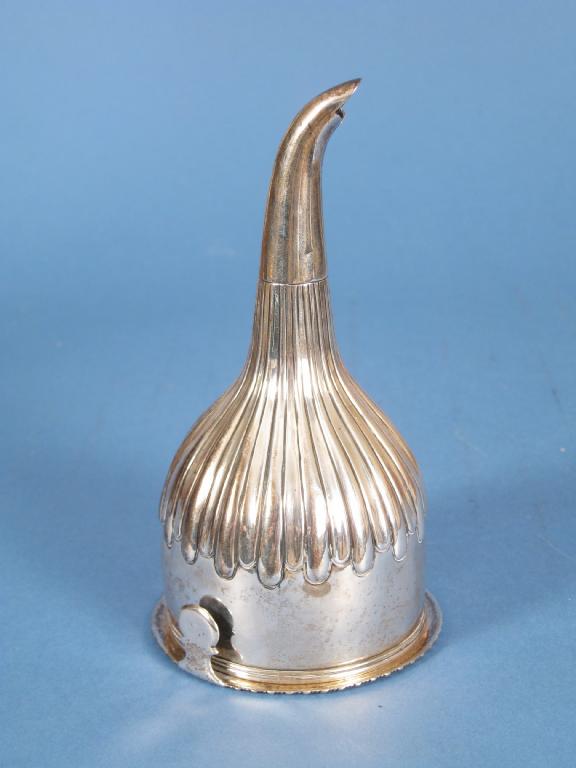 Appraisal: A William IV Wine Funnel of fluted form with gadroon