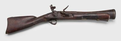 Appraisal: Flintlock blunderbuss brass mounted with in tapered barrel stock and