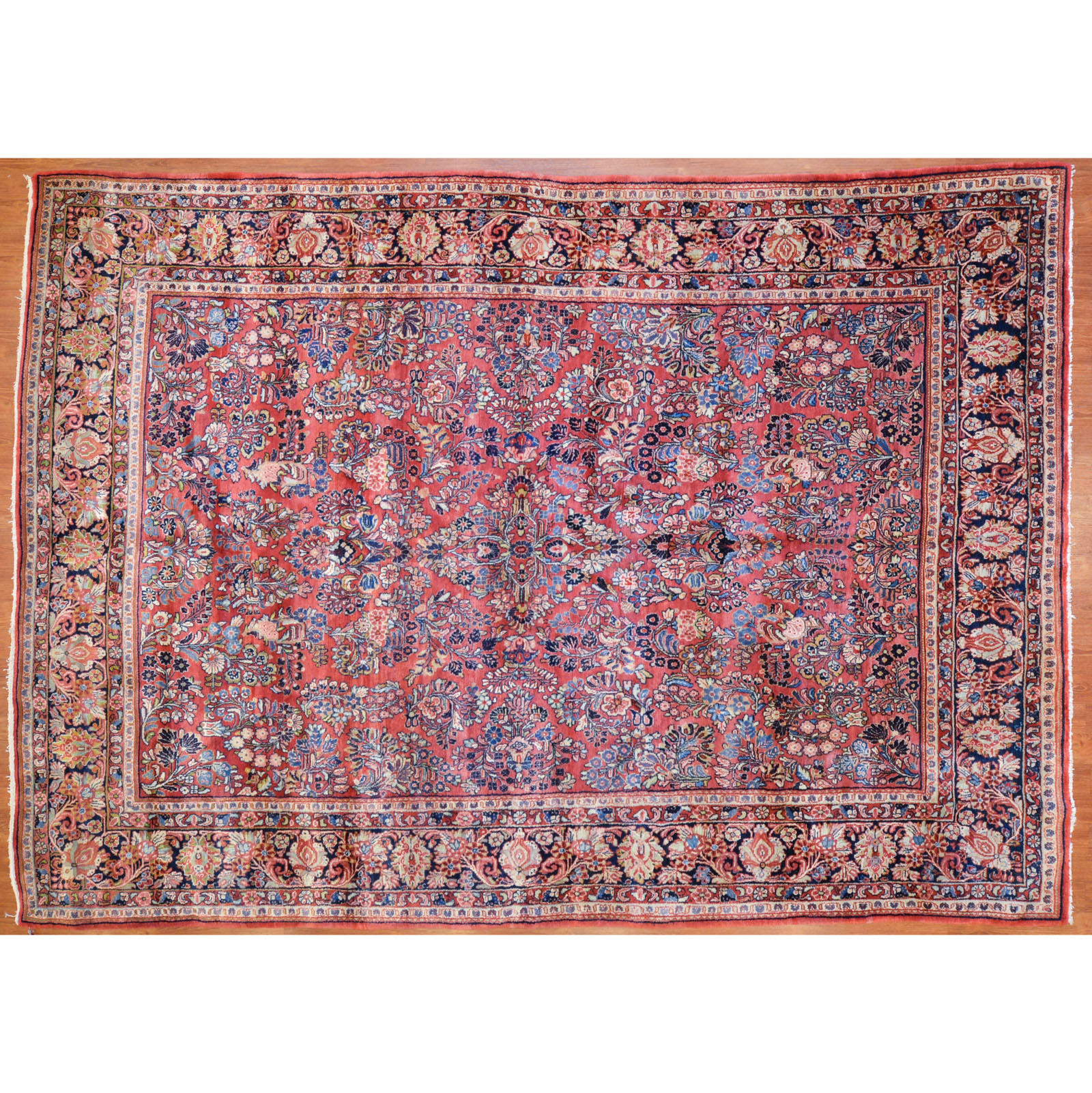 Appraisal: ANTIQUE SAROUK RUG PERSIA X Second quarter- th century hand-knotted