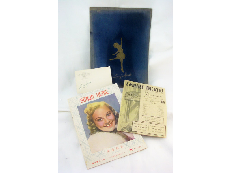 Appraisal: Sonja Henie Autograph Programs Includes Sonja Henie actress singer Olympic