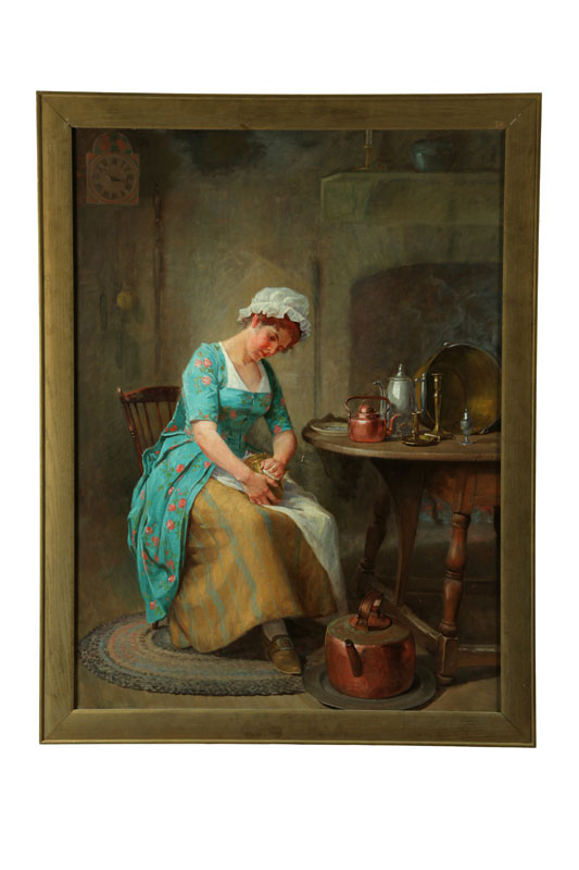 Appraisal: POLISHING DAY BY JOHN WARD DUNSMORE MICHIGAN MASSACHUSETTS - Oil