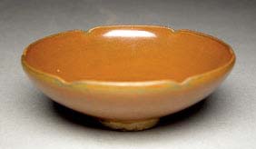 Appraisal: PERSIMMON GLAZED SONG TEA BOWL Rare Chinese Song Dynasty Henan-type