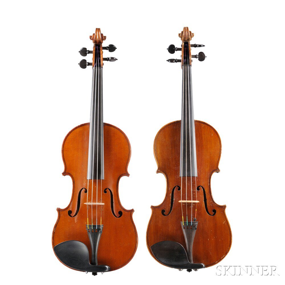 Appraisal: Two Violins one labeled COPY OF ANTONIUS STRADIVARIUS length of