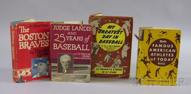 Appraisal: Four Baseball and Sports Related Books Gordon Campbell Ninth Famous