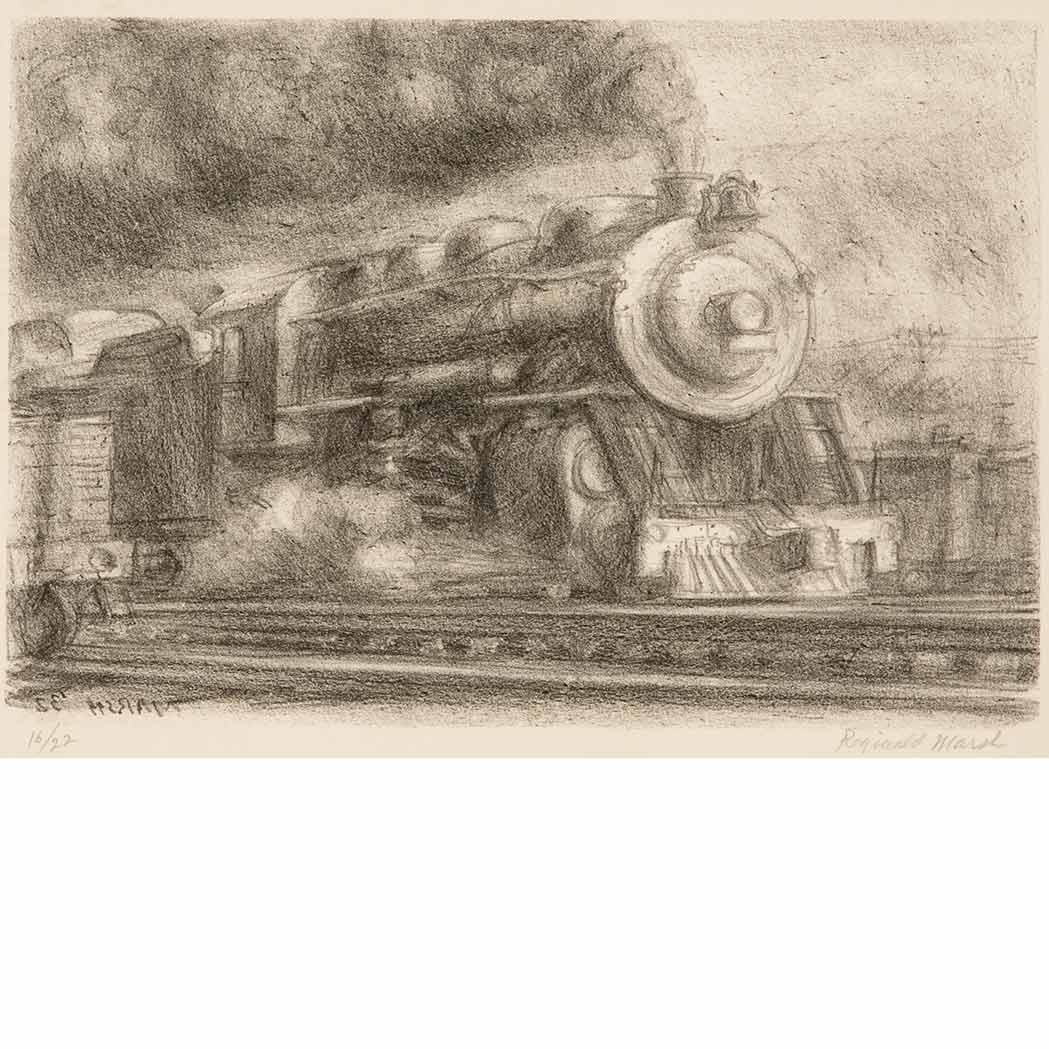 Appraisal: Reginald Marsh - RAILROAD SASOWSKY Lithograph signed in pencil signed