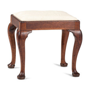 Appraisal: A Queen Anne Carved Walnut Foot Stool Likely Pennsylvania Circa