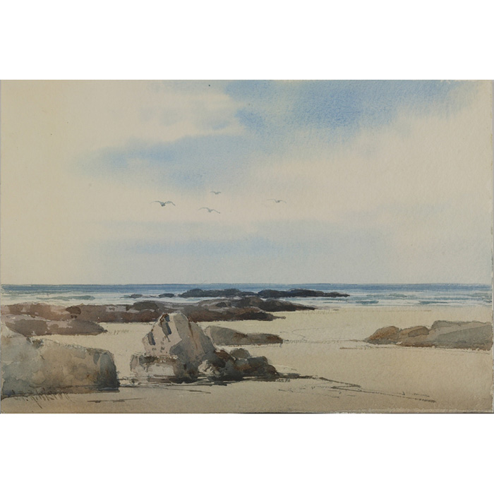 Appraisal: Samuel Triscott American - Maine Shore c watercolor x signed