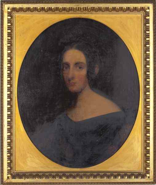 Appraisal: American School Portrait of a Lady circa oil on canvas