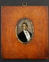 Appraisal: MINIATURE REVERSE GLASS PAINTING - Portrait of Sir Arthur Wellesley