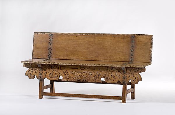 Appraisal: SPANISH BENCH Continental th century a vernacular bench with plank