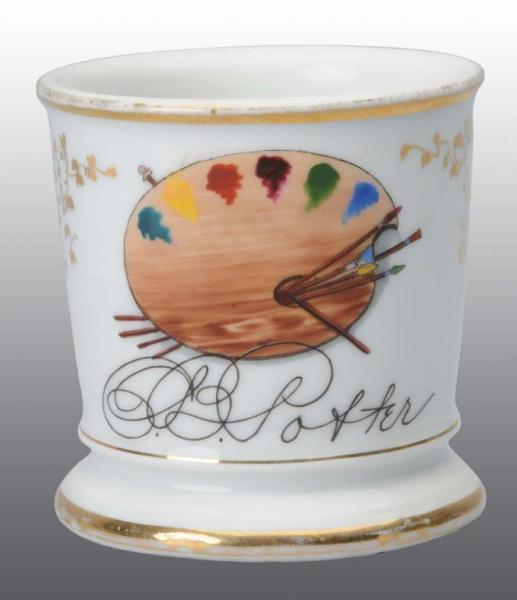 Appraisal: Painter's Pallete Occupational Shaving Mug Description Nice color and detail