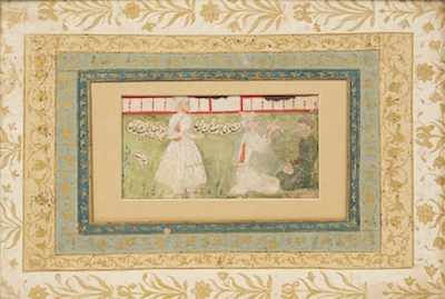 Appraisal: An Illuminated Mughal Indian Painting th th Century Illuminated manuscript