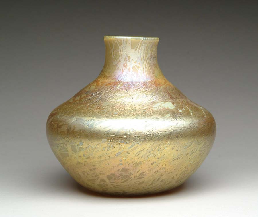 Appraisal: TIFFANY CYPRIOTE VASE Rare Tiffany Cypriote vase has gold iridescence