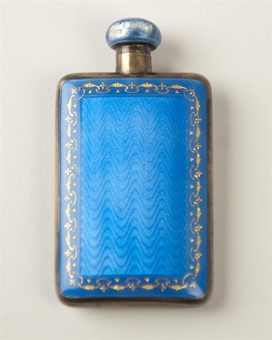 Appraisal: A th C Continental Vermeil and Enameled Perfume Flask marked