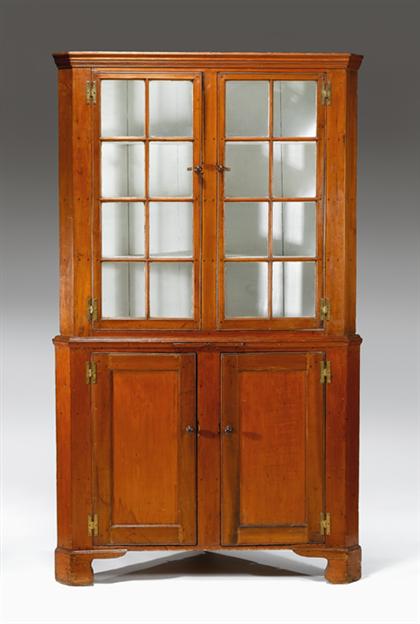 Appraisal: Cherry corner cabinet late th early th century Three shelves