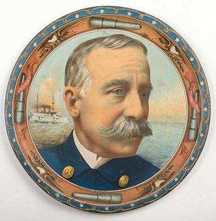 Appraisal: Admiral Dewey Portrait Tray Dewey George Admiral of the Navy