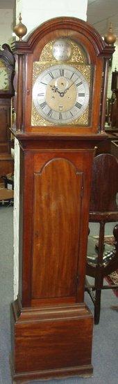 Appraisal: A mid- th Century eight-day longcase clock the arched brass