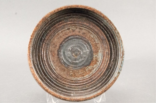 Appraisal: Danish Stoneware Circular Tray th century Glaze and slip applied