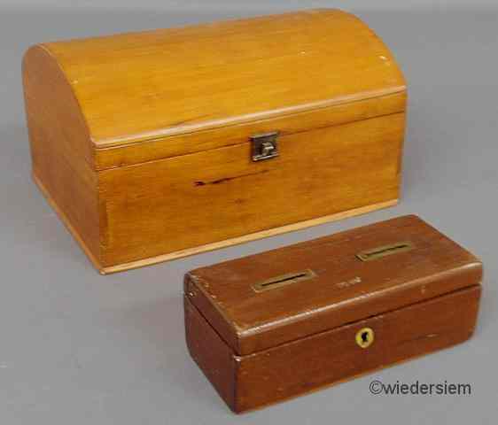 Appraisal: Small walnut ballot box late th c and an early