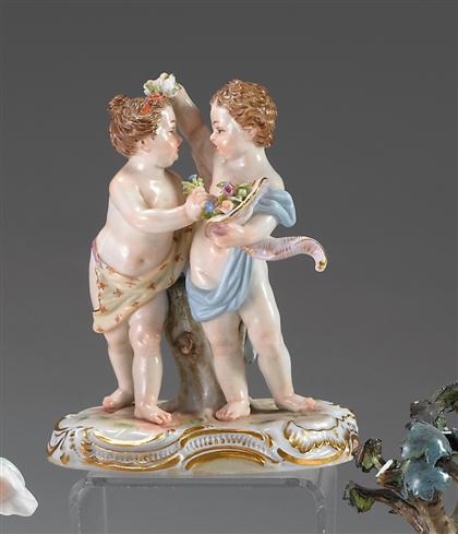 Appraisal: Meissen porcelain figure group of putti at play late th