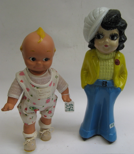 Appraisal: TWO AMERICAN DOLLS a Kewpie doll in all composition with