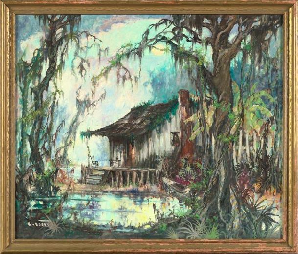 Appraisal: Colette Pope Heldner American New Orleans - Swamp Idyl Louisiana