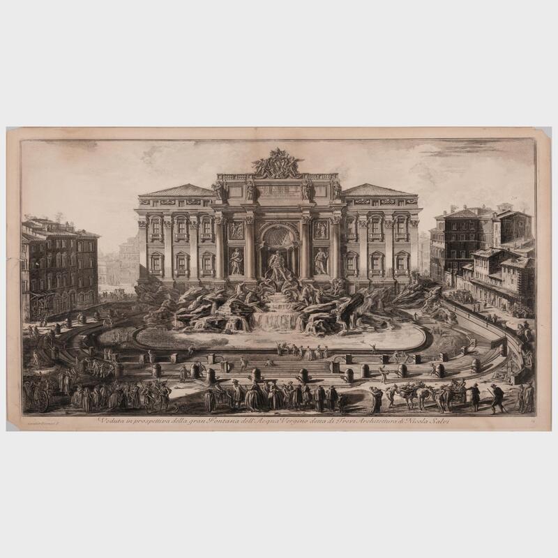 Appraisal: Francesco Piranesi - Veduta in prospettiva della gran Fontana dell'