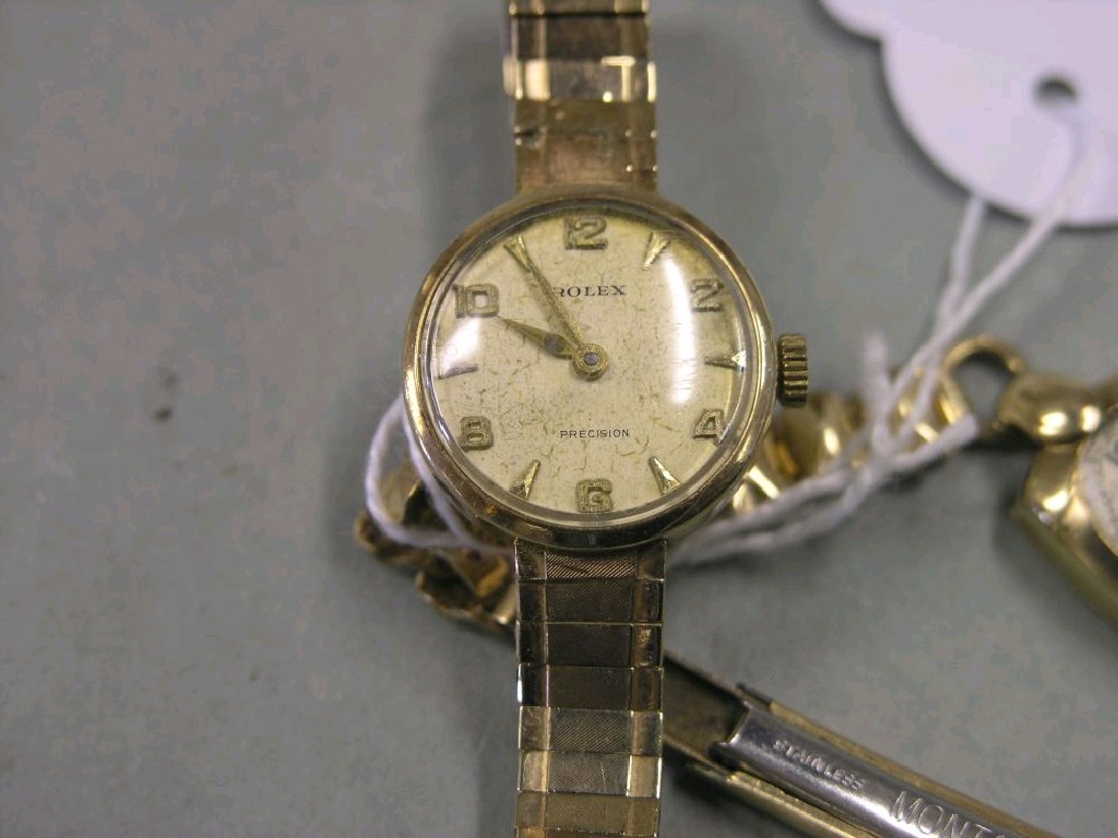 Appraisal: A lady's Rolex ct gold wristwatch with ct gold strap