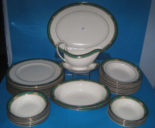 Appraisal: Wedgwood Lambourne Dinner Set comprising plates Bowls soup dishes large