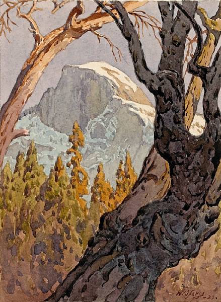 Appraisal: Gunnar Widforss - A View of Half Dome signed and