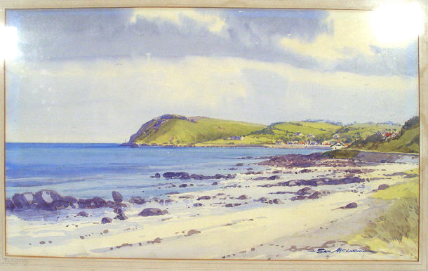 Appraisal: Sam McLarnon - Two watercolours of coastal scenes each cm