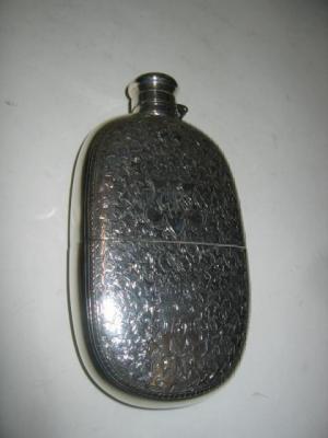 Appraisal: A VICTORIAN HIP FLASK George Unite Birmingham of oval form