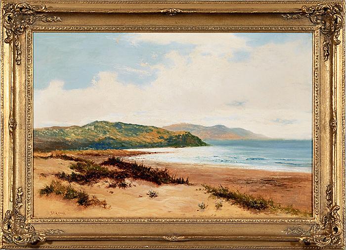 Appraisal: SEASIDE LANDSCAPE BY DANIEL SHERRIN BRITISH - oil on canvas