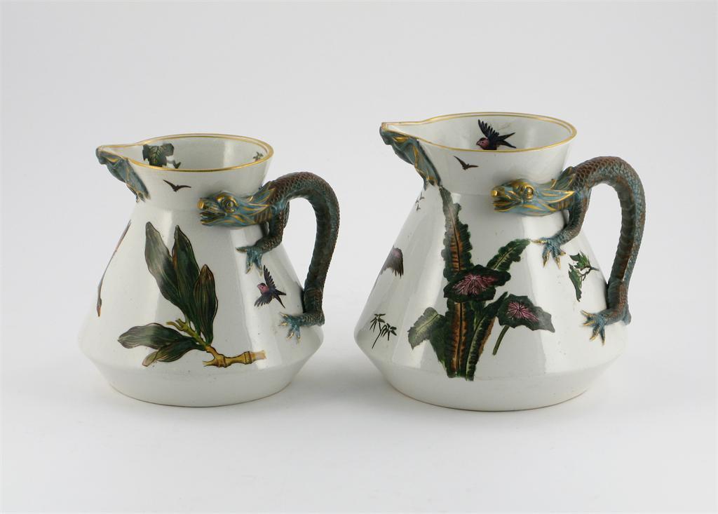 Appraisal: A rare pair of George Jones earthenware jugs