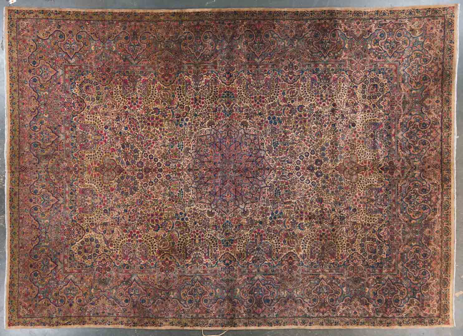 Appraisal: Semi-antique Lavar Kerman carpet approx x Iran circa Condition Additional