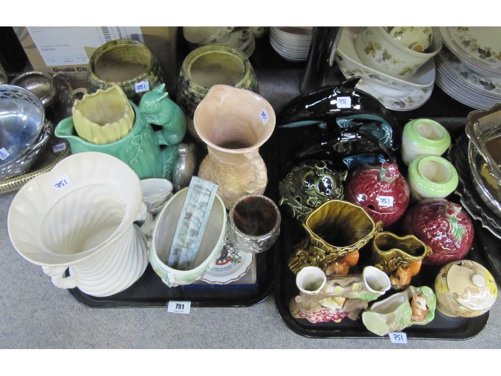 Appraisal: Lot comprising two trays of assorted ceramics Sylvac Poole etc