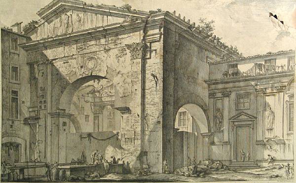 Appraisal: n a Giovanni Battista Piranesi Italian - Veduta dell' Atrio