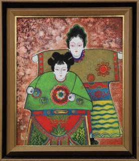 Appraisal: Japanese Modern Paintings Nagai Iku lot of Nagai Iku Japanese