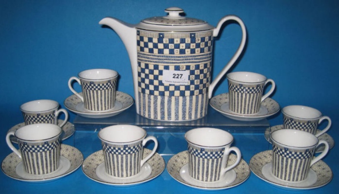 Appraisal: Wedgwood Samuri Coffee set comprising coffee cups saucers and Coffee