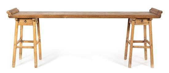 Appraisal: A Chinese Softwood Altar Table Height x width x depth