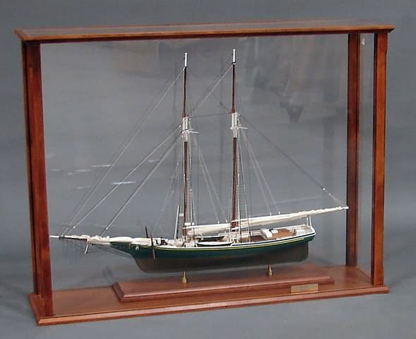 Appraisal: Two masted sailing ship in display case Call for s