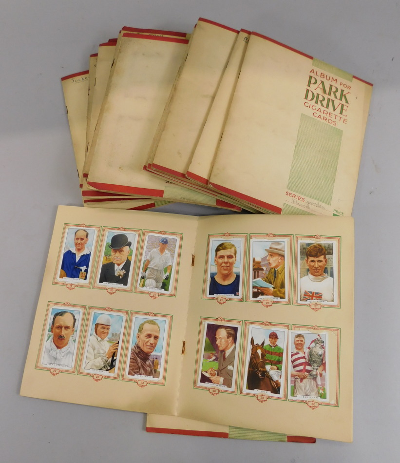 Appraisal: Various albums of Park Drive cigarette cards to include Sporting