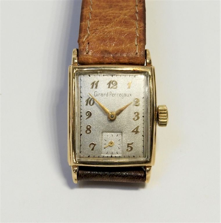 Appraisal: Girard Perregaux KT Gold Men's Dress Watch th Century Rectangular