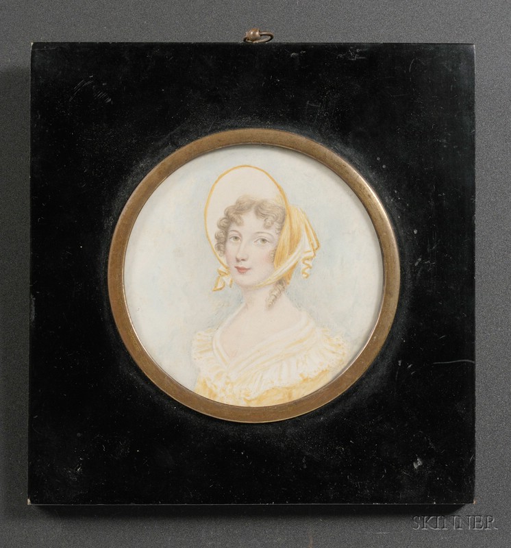 Appraisal: Portrait Miniature of Miss Sophia G Wilson subject date and