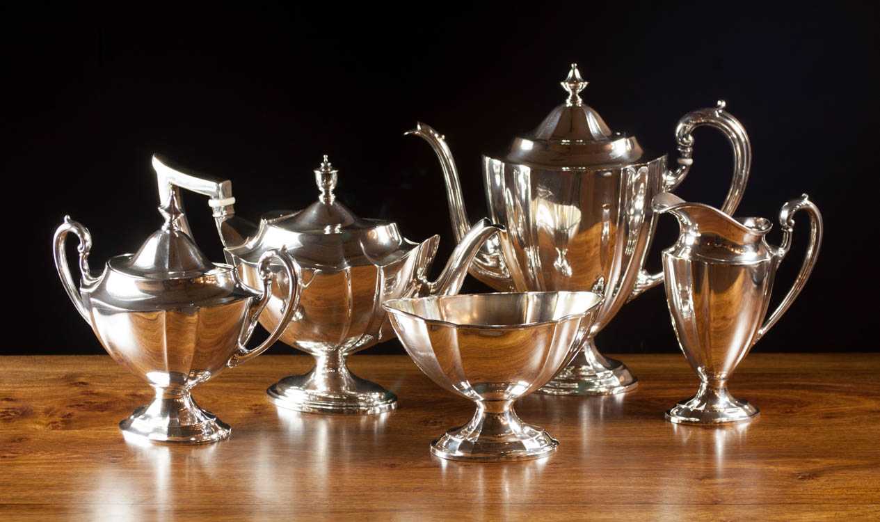 Appraisal: MERIDEN BRITANNIA STERLING SILVER COFFEE AND TEA SET five pieces