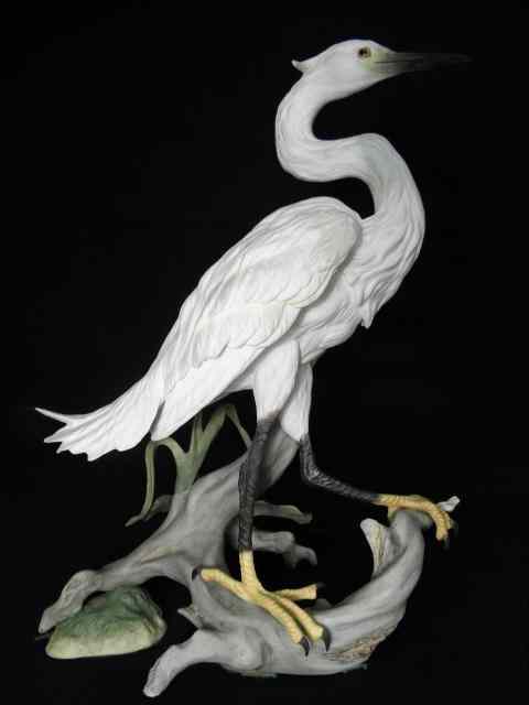 Appraisal: Boehm porcelain ''Snowy Egret'' sculpture Marked on base ''Boehm'' and