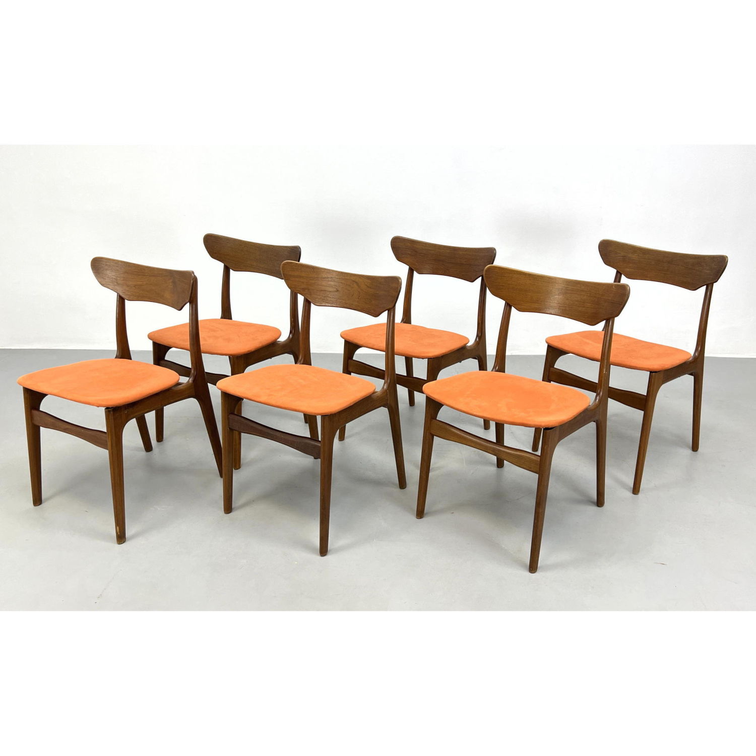 Appraisal: Set Danish teak dining chairs Partial made in Denmark label