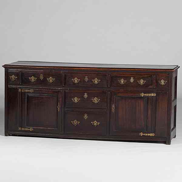 Appraisal: Carolean Oak Dresser Base English th century An oak dresser