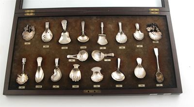 Appraisal: Eighteen various caddy spoons mixed designs and dates the most