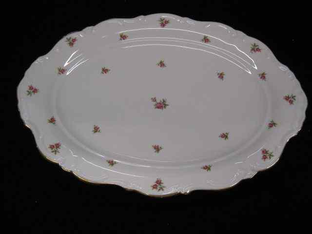 Appraisal: German Porcelain Oval Platter rose sprays '' x '' excellent